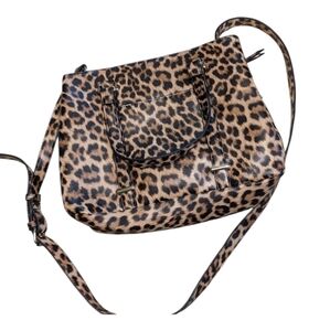 Kelly And Katie Leopard Print Crossbody Bag